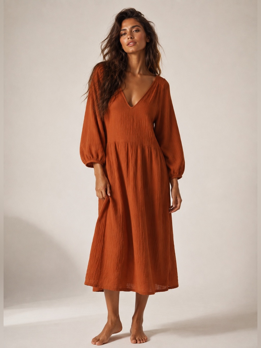 Madewell Rust Midi Dress